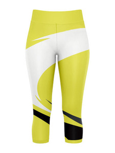 Legging Capri de Yoga Respirant à Motif Uni par Sublimation pour Femme – Haute Qualité, Idéal Fitness, Gym, Course et Sports de Plein Air - Product Image 2