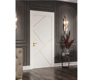 Puerta Interior de Madera Sólida CAESAR DOOR, Estilo Geométrico Residencial, Minimalista, Precolgada, para Uso en Hoteles, Prefabricada, para Dormitorio - Product Image 3