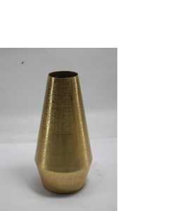 Jarrón de Metal Dorado Hecho a Mano, Diseño Cónico con Cruzado, Florero Moderno para Mesa, Decoración de Lujo para Hogar, Hotel, Sala de Estar, Centro de Mesa - Product Image 1