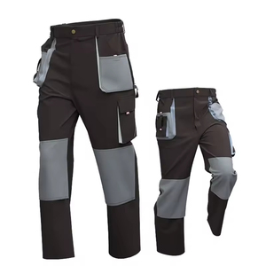 Pantalones Cargo Utilitarios para Hombre, Diseño de Bloques de Color, Corte Regular, Peso Medio, Pantalones de Trabajo con Múltiples Bolsillos - Product Image 4
