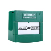 Botão de alarme de quebra de vidro verde, interruptor de emergência de porta, botão de liberação de saída