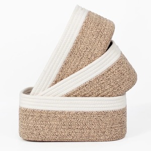 Set Of 3 Macrame Baskets For Home <b>Storage</b> And Bathroom <b>Storage</b> Organizer Keeps <b>Toiletries</b> Skincare And Towels Neatly Arranged - Product Image 1