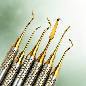 Instrumentos Quirúrgicos Dentales, 6 Piezas, Acero Inoxidable, Herramientas Restauradoras, Empuñadura Moleteada, Manual, Clase I, Plateado - Product Image 2