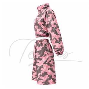 Customized <b>Women</b> Cropped Windbreaker Set Lightweight <b>Long</b> Sleeve Jacket High Waist <b>Long</b> <b>Shorts</b> Streetwear Casual Windbreaker Set - Product Image 3