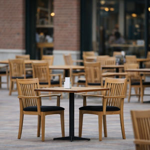 Silla de Comedor de Madera de Teca Natural Moderna y Lujosa, Hecha a Mano, con Respaldo de Listones, Muebles Duraderos y Ecológicos para Comedor y Villa - Product Image 5