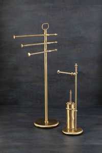 Handmade Polish Brass <b>Towel</b> Holder <b>Rack</b> Circular Design Rust Resistance For Bathroom Accessories Countertop Display Non Folding - Product Image 4