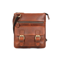 Sac messager en cuir pleine fleur – Sac bandoulière pour homme et femme, sac de voyage
