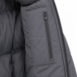 Manteau matelassé mi-long pour homme, veste d'hiver à col montant, rembourrage thermique, tenue décontractée d'extérieur, commande en gros, fabricant - Product Image 5