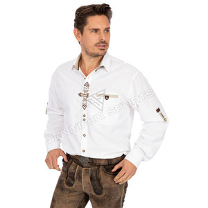 Camisa Blanca Personalizada con Logotipo para Hombre, Manga Larga, Botones, Casual, Color Durazno, Verano, Transpirable, Corte Holgado, Algodón Premium, Venta al Por Mayor - Product Image 3