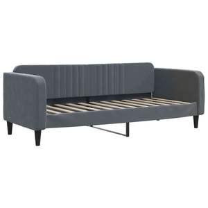 Lit de repos en velours gris foncé 39,4 x 74,8 po avec lit gigogne, sans matelas - Product Image 6