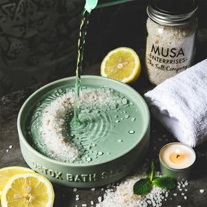 Emballage personnalisé, écologique, pierre de sel de l'Himalaya naturelle sculptée, moderne, pour une bain détoxifiant, relaxant et pour une peau douce - Product Image 6