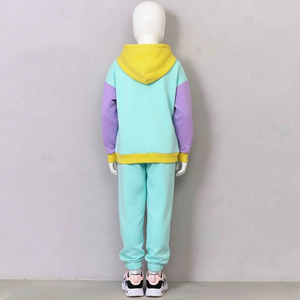 Sudadera con Capucha Informal de Invierno para Niños Unisex, MOQ Bajo, Multicolor, con Paneles, Estilo Pullover, Felpa Francesa, Personalizable, Transpirable, 100% - Product Image 4