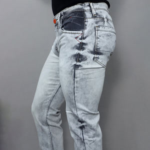 Jeans en denim stretch gris clair taille mi-haute pour hommes Gex – Vente en gros - Product Image 6