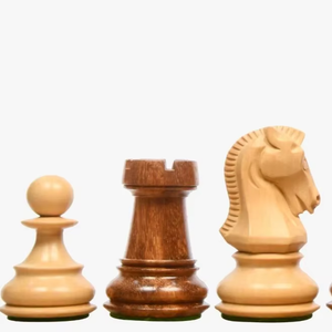 Reproduction de l'ensemble d'échecs Bobby Fischer de Dubrovnik de 1950, pièces de 3,75 pouces, en bois de sheesham, au meilleur prix - Product Image 1