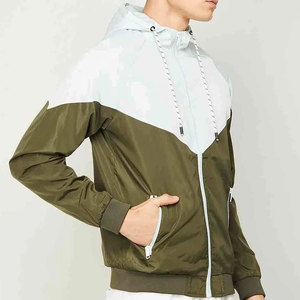Dernier modèle de coupe-vent en toile 2026 léger personnalisé avec capuche pour homme, logo frontal, vêtement de sport coupe-vent - Product Image 4