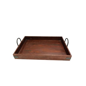 Bandejas de Madera de Acacia para Servir Alimentos con Asa, Plato para Frutas y Filetes para el Desayuno, Bandeja de Madera Rústica - Product Image 4