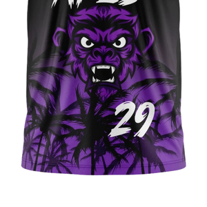 Maillot de football sans manches à capuche pour garçons, motif singe sublimé, personnalisable avec nom d'équipe et numéro de joueur, vêtements de club pour jeunes - Product Image 6