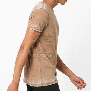 Camiseta de hombre con estampado de algodón 100% de secado rápido, diseño moderno, lavado ácido, cómoda y de corte holgado. - Product Image 2