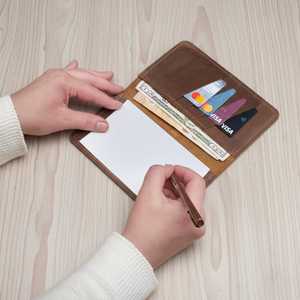 Wholesale Private Label Genuine Leather Checkbook <b>Case</b> <b>Slim</b> Cowhide Check <b>Book</b> Cover Factory Export Port LCR-0146 - Product Image 1