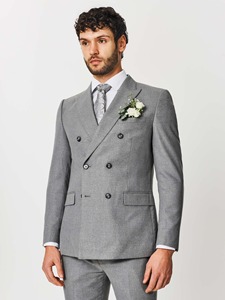 Costume sur mesure MTM Fit Bespoke Plus Size 2 pièces pour homme, tissu TR, veste et pantalon, vente en gros, simple boutonnage, ensemble de costumes élégants pour adultes - Product Image 4