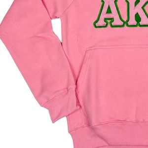 Sweat-shirt à capuche AKA Premium rose, noir, vert, avec lettres brodées, en polaire chaude, unisexe, décontracté, vêtement d'extérieur tendance - Product Image 3