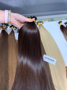 Extensiones de Cabello Liso Natural con Punta Plana, Cabello Virgen Super Double Drawn, Color Marrón, 100% Cabello Vietnamita, Envío a Todo el Mundo - Product Image 2