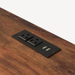 Full-Size Loft Metal <b>Bed</b> with <b>LED</b> Lighting and Charging Station for Bedroom and Dormitory White Color - Product Image 4