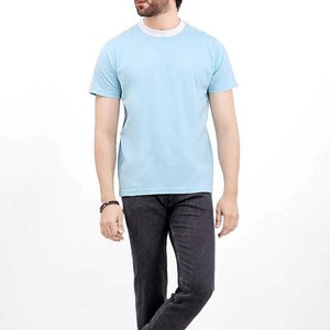 เสื้อยืดคอกลมแขนสั้นผู้ชายสีดำ ผ้าคอตตอน 100% ผ้าเนื้อดี พิมพ์ลายโลโก้ด้านหน้า สไตล์ทางการ ทรงหลวม ไม่เป็นขุย ใส่ได้ในฤดูร้อน - Product Image 1