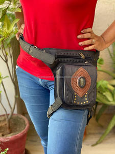 Ceintures en cuir à poche pour motard, ceintures de motard en cuir, ceintures de voyage unisexes - Product Image 3