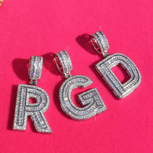 Custom " R G D " Letter Pendant <b>Iced</b> <b>Out</b> Moissanite Diamond Hip Hop Necklace Luxury Bling Jewelry <b>Chain</b> - Product Image 1