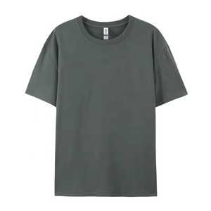 Camiseta Oversize Personalizada de Algodón Pesado con Cuello Redondo, Hombros Caídos, Manga Corta, Lisa, Casual, Unisex, Venta al por Mayor - Product Image 1