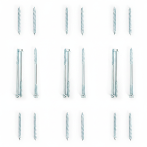 Class 4.8 6.8 Zinc Plated Carbon Steel Hex Head Partial Thread Lag <b>Screws</b> M6-M12 Metric/Inch DIN/ANSI PDC Model 13 Wood - Product Image 1