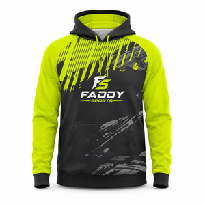 Sweat-shirt de sport personnalisé sublimé pour homme, à séchage rapide, respirant, manches raglan, vert fluo, pour entraînement - Product Image 1