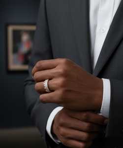 Hip Hop Diamond Drip <b>Ring</b> Iced Out Statement <b>Ring</b> in 925 Sterling <b>Silver</b> or 10K 14K Gold Luxury Party Wear Jewelry for <b>Men</b> - Product Image 3