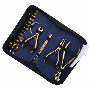 Kit de herramientas profesionales para extensiones de cabello: Alicates para microperlas, alicates para extensiones de queratina, cortador de queratina, clips de salón y alicates para extensiones de cinta. - Product Image 6