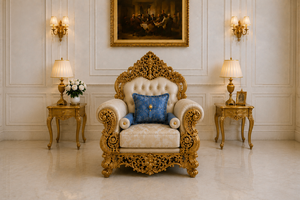 French Rococo Style Hand-Carved Maharaja <b>Sofa</b> with Coffee <b>Table</b> Hot Selling 5-Seater Living Room Furniture Buy Premium <b>Sofa</b> Set - Product Image 3