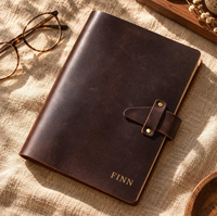 Carnet à spirales en cuir personnalisé A5 A6 A7, journal rechargeable