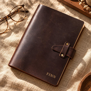 Personalized <b>A5</b> A6 A7 Leather Binder <b>Notebook</b>, Refillable Journal - Product Image 1
