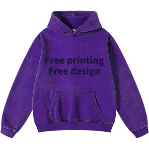 เสื้อฮู้ดดี้แบบวินเทจฟอกสี  ปรับแต่งได้  พร้อมสกรีนลาย  ราคาขายส่ง - Product Image 5
