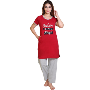 Pijamas Navideños de Algodón para Mujer, Conjunto Familiar, Ropa de Estar por Casa para las Fiestas, Venta al Por Mayor Directa de Fábrica - Product Image 5