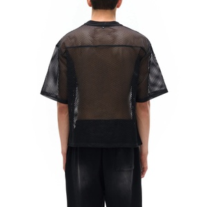 T-shirt surdimensionné en maille respirant et à séchage rapide pour homme, coupe ample à épaules tombantes, style athlétique streetwear, été, personnalisable OEM ODM, vente en gros - Product Image 5