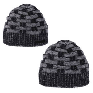 Nouvelle casquette unisexe en suède uni pour toutes les saisons, bonnet tricoté d'hiver noir/gris, chapeau ajusté décontracté pour l'extérieur, taille adulte 60-62cm - Product Image 2