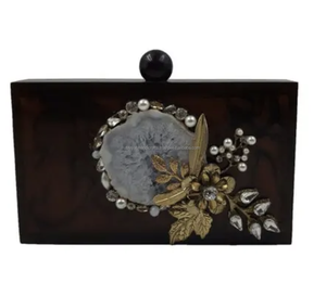 Embrayage de luxe en résine utilisation à la main produit fait à la main de qualité supérieure nouvelle pochette en résine époxy conçue - Product Image 6