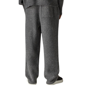 Pantalon de jogging tricoté coupe baril, taille élastique, couleur anthracite, style décontracté, unisexe, confort optimal, fabrication OEM, qualité supérieure - Product Image 5