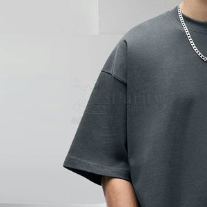 เสื้อยืดพิมพ์โลโก้ตามสั่ง คุณภาพสูง เสื้อยืดโอเวอร์ไซส์ ราคาขายส่ง เสื้อยืดโอเวอร์ไซส์ ผลิตในปากีสถาน - Product Image 6