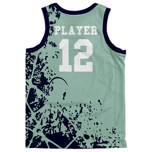 Best Seller Custom Basketball Uniform Set Sublimation Printed 100% Polyester Gradient Abstract Design Jersey Shorts - Product Image 3