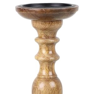 Portavelas de Madera Hecho a Mano, Rústico, Decorativo para Mesa, Decoración del Hogar - Product Image 1