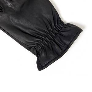 ถุงมือหนังสีดำแบบกำหนดเองสำหรับผู้ชาย ถุงมือขี่มอเตอร์ไซค์ฤดูหนาวแบบพรีเมียม อุ่นสบาย พร้อมซิปปิด ป้องกันลม สำหรับกิจกรรมกลางแจ้ง - Product Image 5