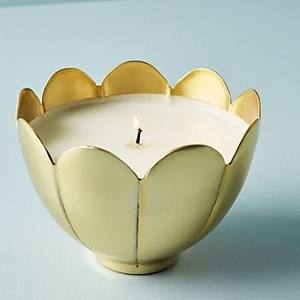 Bol à bougie vintage de luxe en métal, motif floral gravé, porte-bougie décoratif, récipient pour centre de table de maison ou de fête - Product Image 2