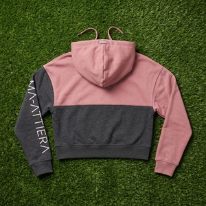 <b>Women</b> <b>Pink</b> Gray Floral Cropped Hoodie Embroidered Pullover Sweatshirt Streetwear <b>Women</b> <b>Top</b> Custom Wholesale Fashion - Product Image 6